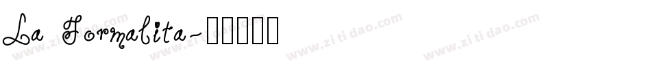 La Formalita字体转换